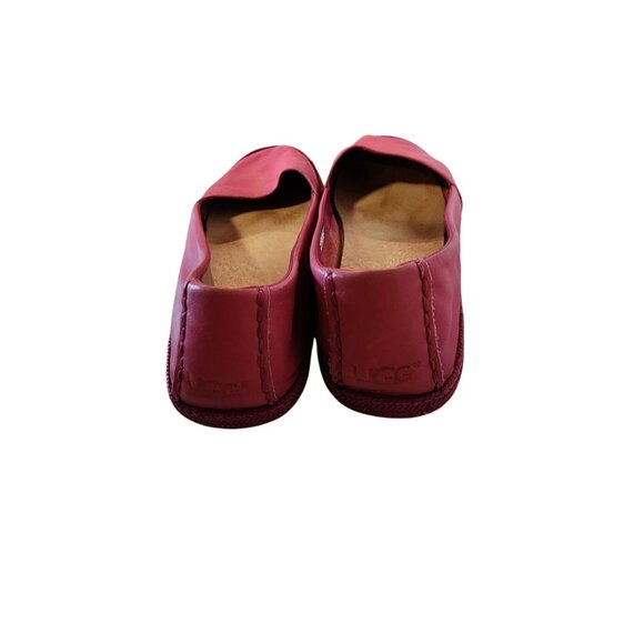 UGG Shoes Womens 8 Casual Comfort Slip On Loafer Flats 1005804 Pink Leather - Picture 5 of 8